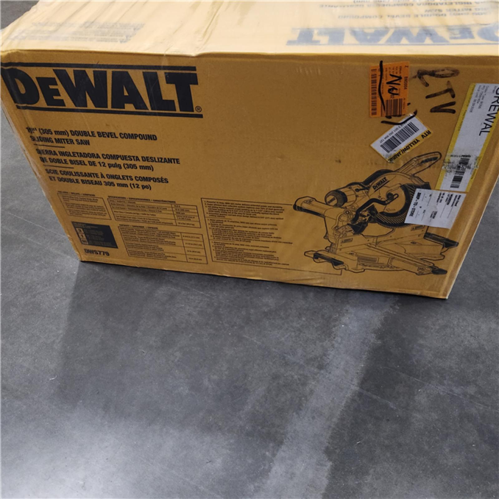 NEW- DeWalt 15 Amps 12 in. Corded Dual-Bevel Sliding Compound Miter Saw