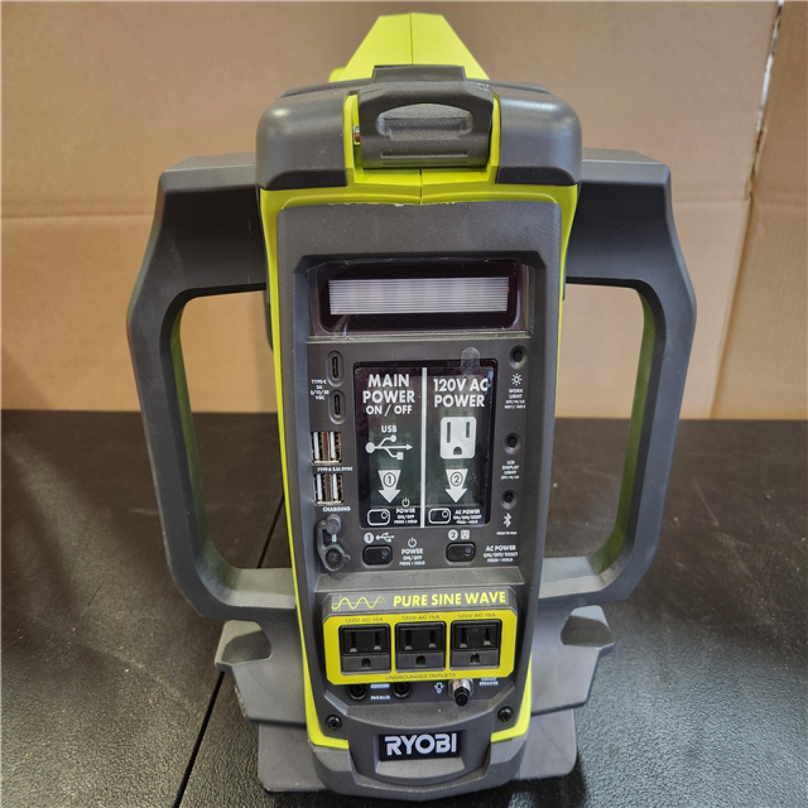 Phoenix NEW RYOBI 40V 1800-Watt Portable Battery Inverter Power Station and 4-Port Charger (Tool Only)