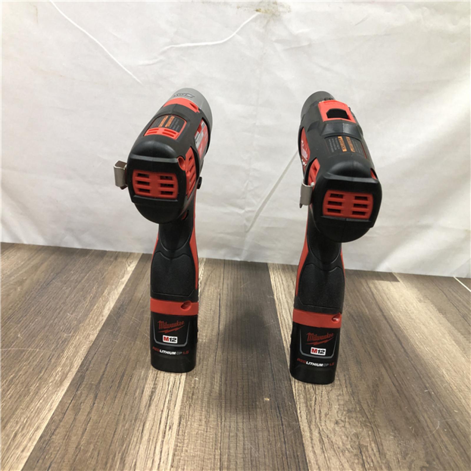 AS-IS Milwaukee 12V Lithium-Ion Cordless Drill Driver/Impact Driver Combo Kit
