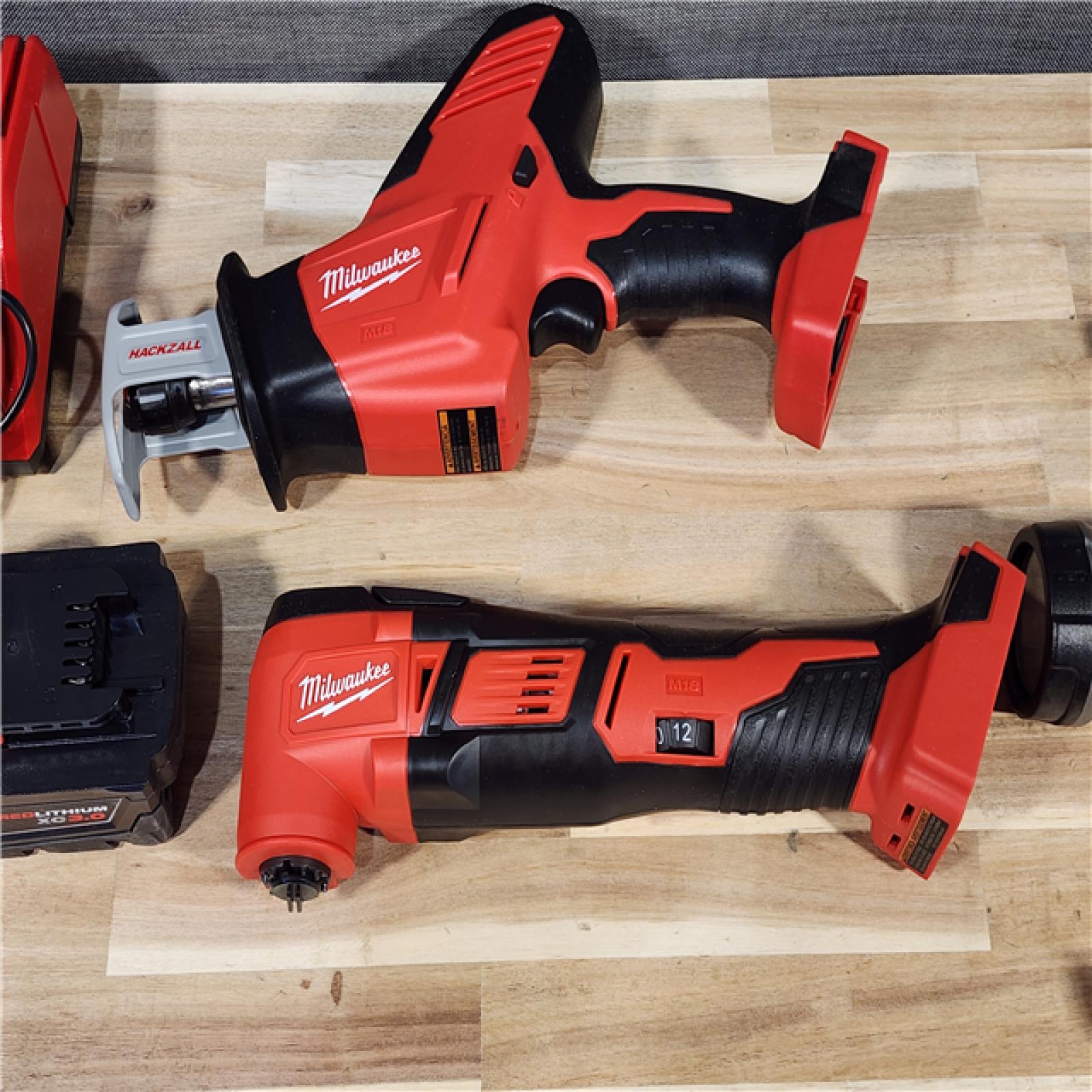 HOUSTON LOCATION - AS-IS MILWAUKEE 5 TOOL COMBO KIT W/ (2) BATTERY & CHARGER