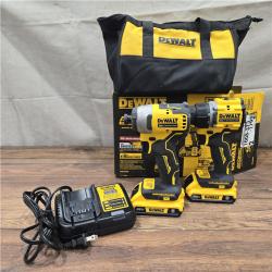 AS-IS DEWALT ATOMIC 20-Volt MAX Lithium-Ion Cordless Combo Kit (2-Tool) with (2) 2.0Ah Batteries, Charger and Bag