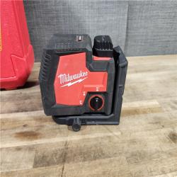 HOUSTON LOCATION - AS-IS MILWAUKEE 100 Ft. REDLITHIUM Lithium-Ion USB Green Rechargeable Cross Line Laser Level