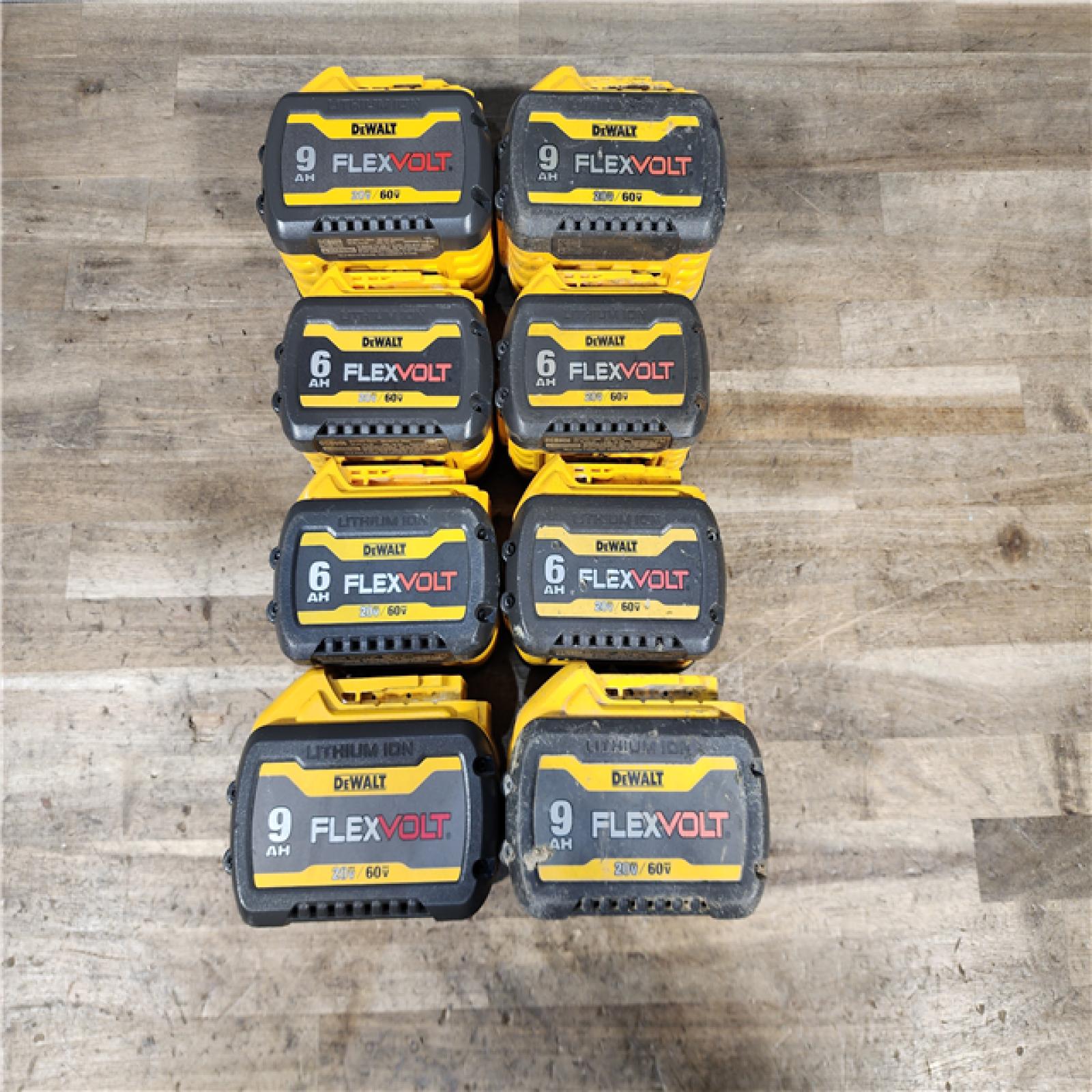 HOUSTON LOCATION - AS-IS DEWALT FLEXVOLT BATTERY PACK QTY - 8
