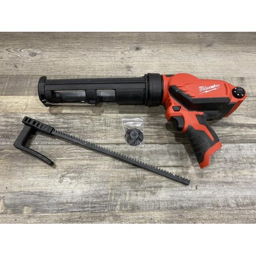 AS-IS Milwaukee 12V Lithium-Ion Cordless 10 oz. Adhesive and Caulk Gun (Tool-Only)