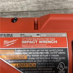 AS-IS Milwaukee 12/18V Lithium-Ion Cordless 3/8 in. Ratchet and 1/2 in. High Torque Impact Wrench with Friction Ring Combo Kit