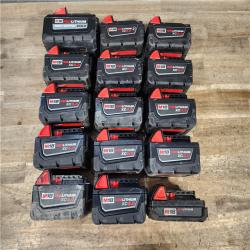 HOUSTON LOCATION - AS-IS MILWAUKEE BATTERY PACK QTY - 15