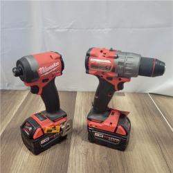 AS-IS   Milwaukee M18 FUEL 18V Lithium-Ion Brushless Cordless Hammer Drill and Impact Driver Combo Kit (2-Tool) with 2 Batteries