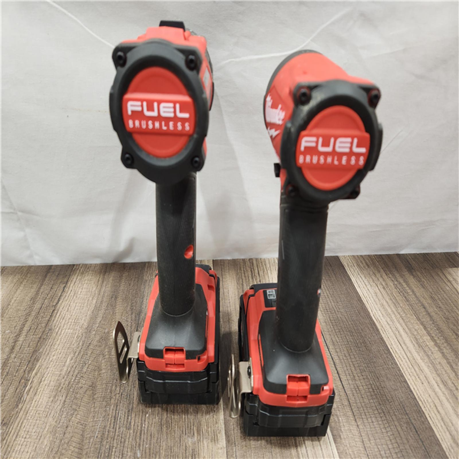 AS-IS- MILWAUKEE FUEL 18V Lithium-Ion Brushless Cordless Hammer Drill and Impact Driver Combo Kit