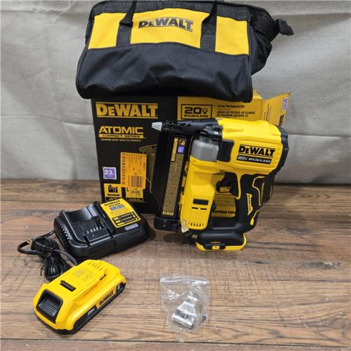 AS-IS DEWALT ATOMIC 20V MAX Lithium Ion Cordless 23 Gauge Pin Nailer Kit with 3.0Ah Battery and Charger