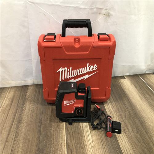 AS-IS Milwaukee 100 ft. REDLITHIUM Lithium-Ion USB Green Rechargeable Cross Line Laser Level with Charger