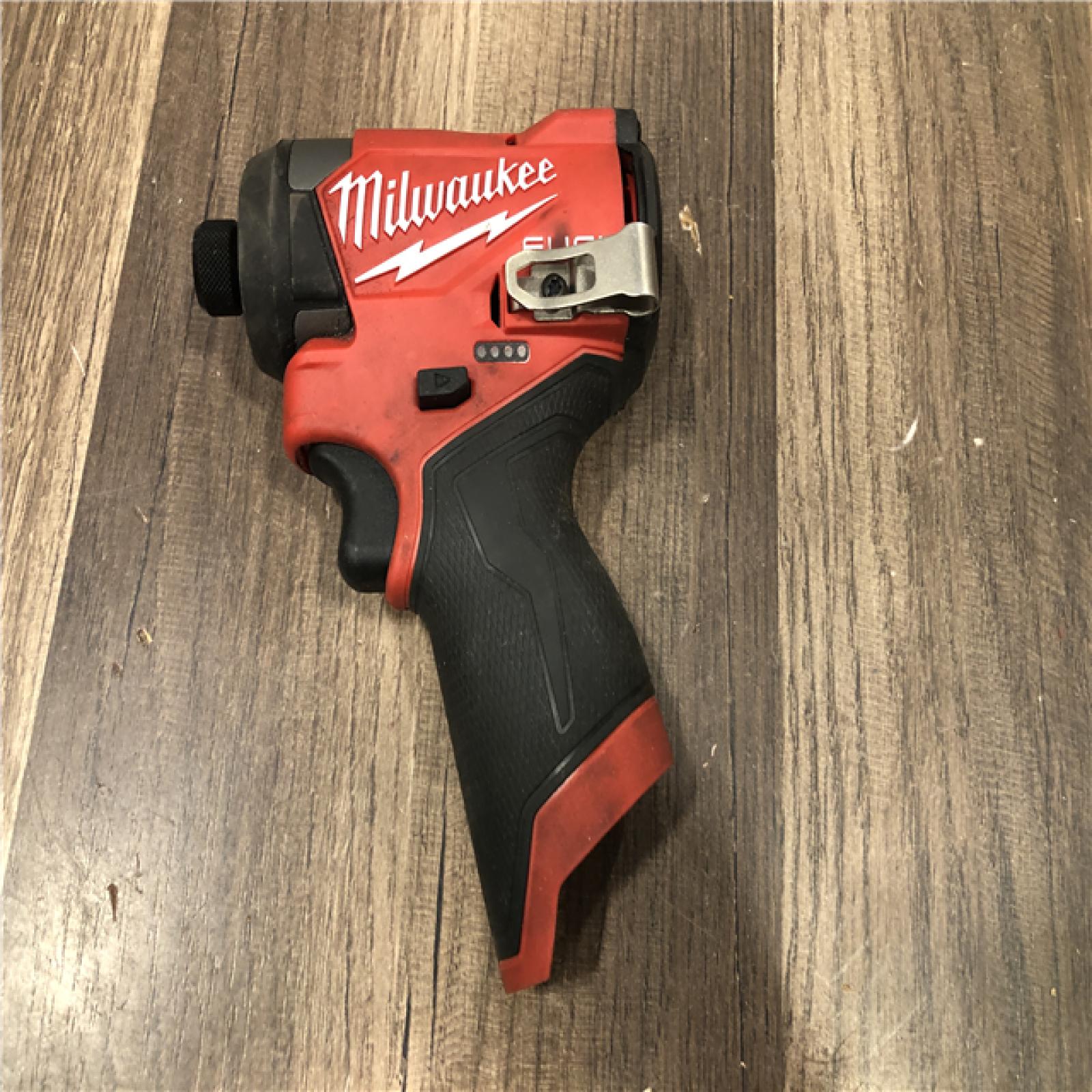AS-IS Milwaukee  FUEL 12V Lithium-Ion Brushless Cordless 1/4 in. Hex Impact Driver (Tool-Only)