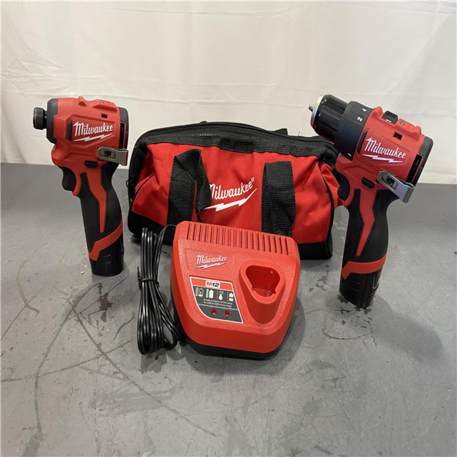 AS-IS - Milwaukee M12 12-Volt Lithium-Ion Brushless Cordless Subcompact Drill and Impact Driver Combo Kit