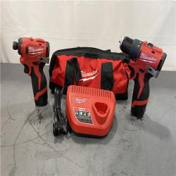 AS-IS - Milwaukee M12 12-Volt Lithium-Ion Brushless Cordless Subcompact Drill and Impact Driver Combo Kit