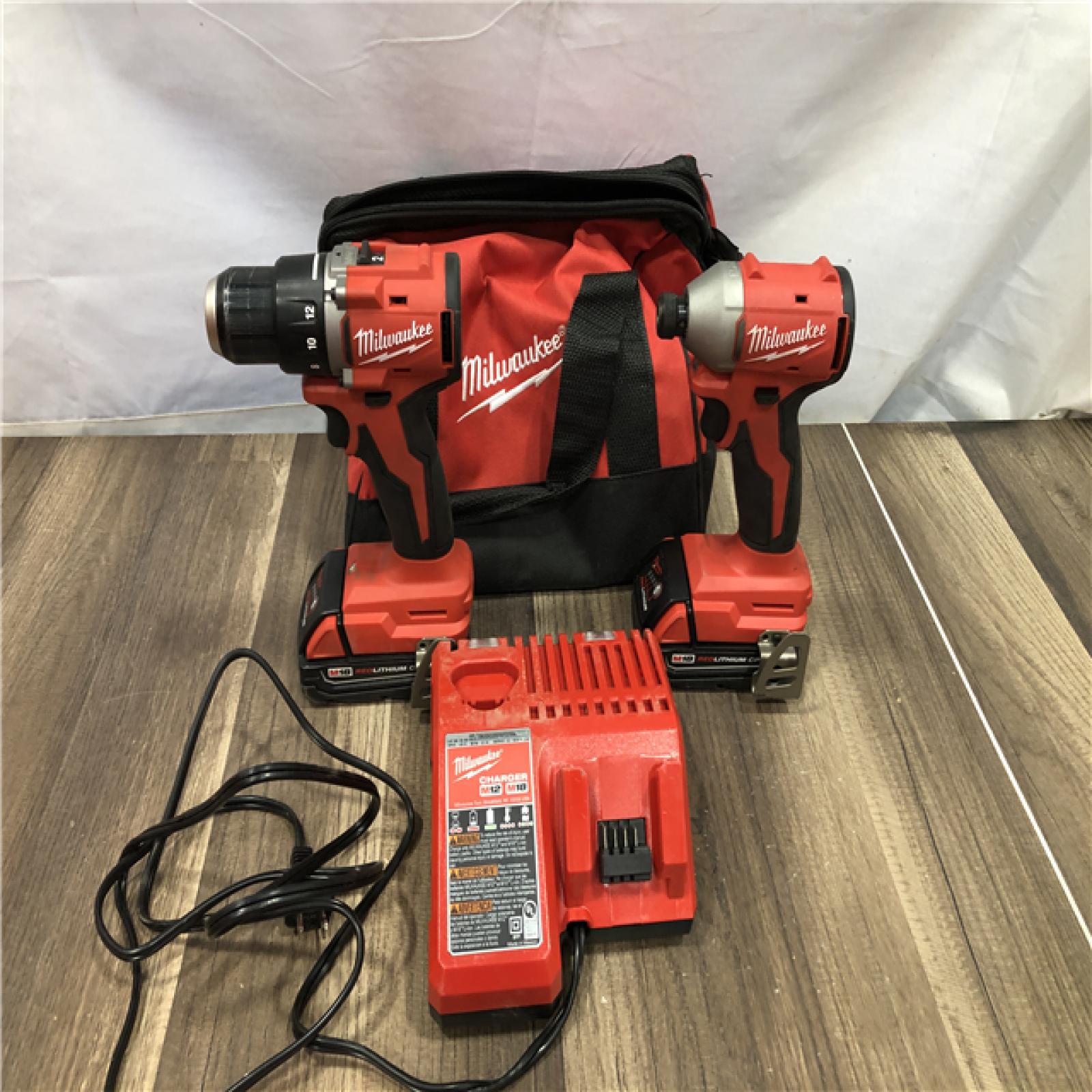 AS-IS Milwaukee 18V Lithium-Ion Brushless Cordless Compact Drill/Impact Combo Kit