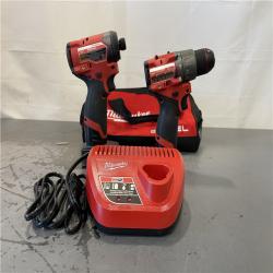 AS-IS- Milwaukee 12V Brushless Hammer Drill and Impact Driver Combo Kit