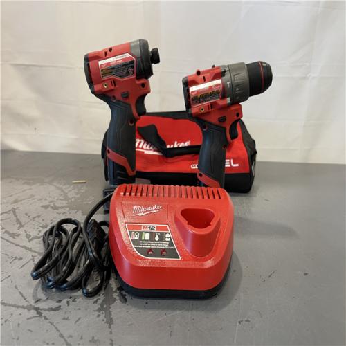 AS-IS- Milwaukee 12V Brushless Hammer Drill and Impact Driver Combo Kit
