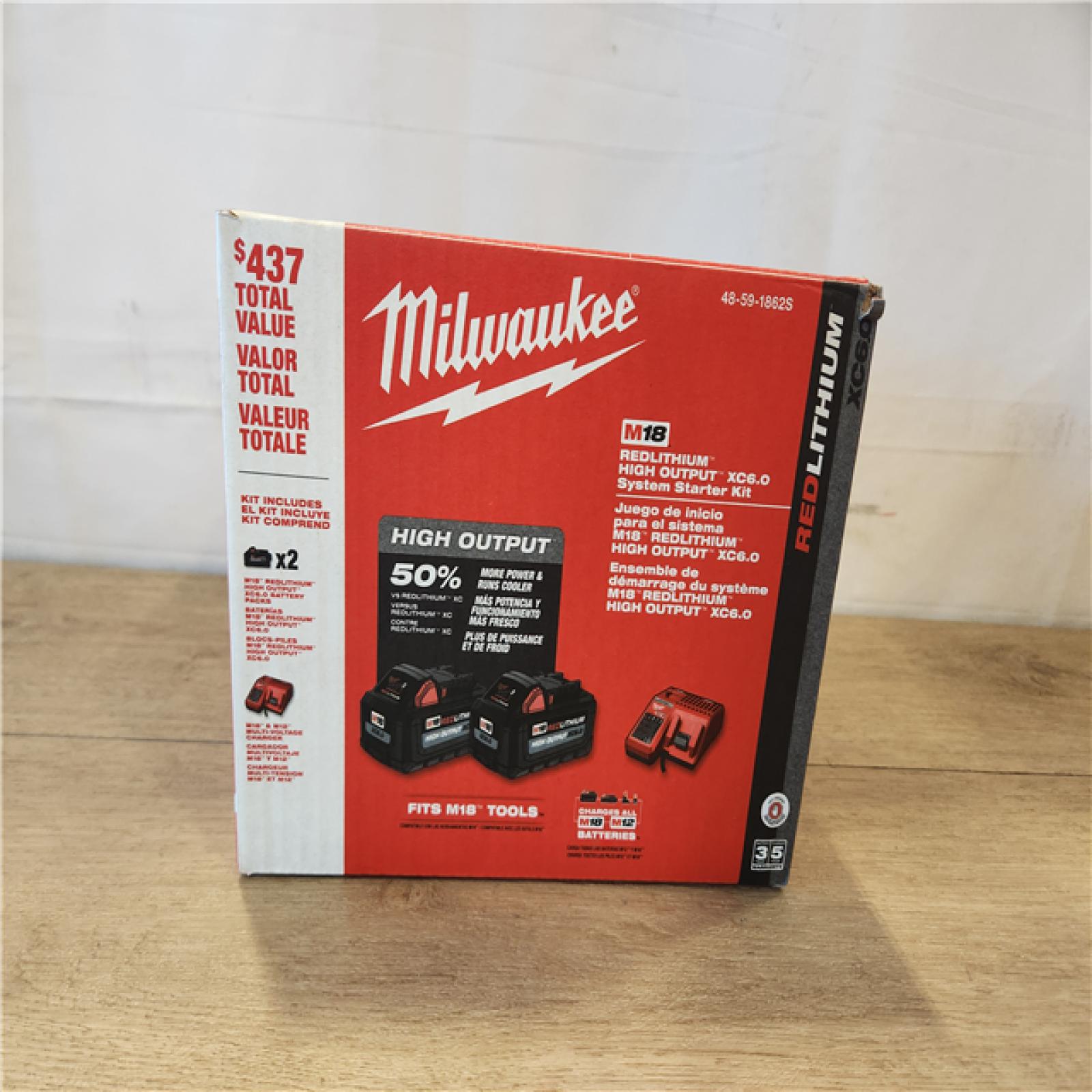 NEW- Milwaukee 18-Volt Lithium-Ion High Output Starter Kit