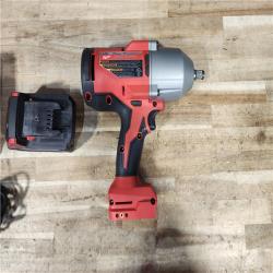 HOUSTON LOCATION - AS - IS Milwaukee 18-Volt Lithium-Ion Brushless 1/2 in. High Torque Impact Wrench with Friction Ring W/ BATTERY & CHARGER