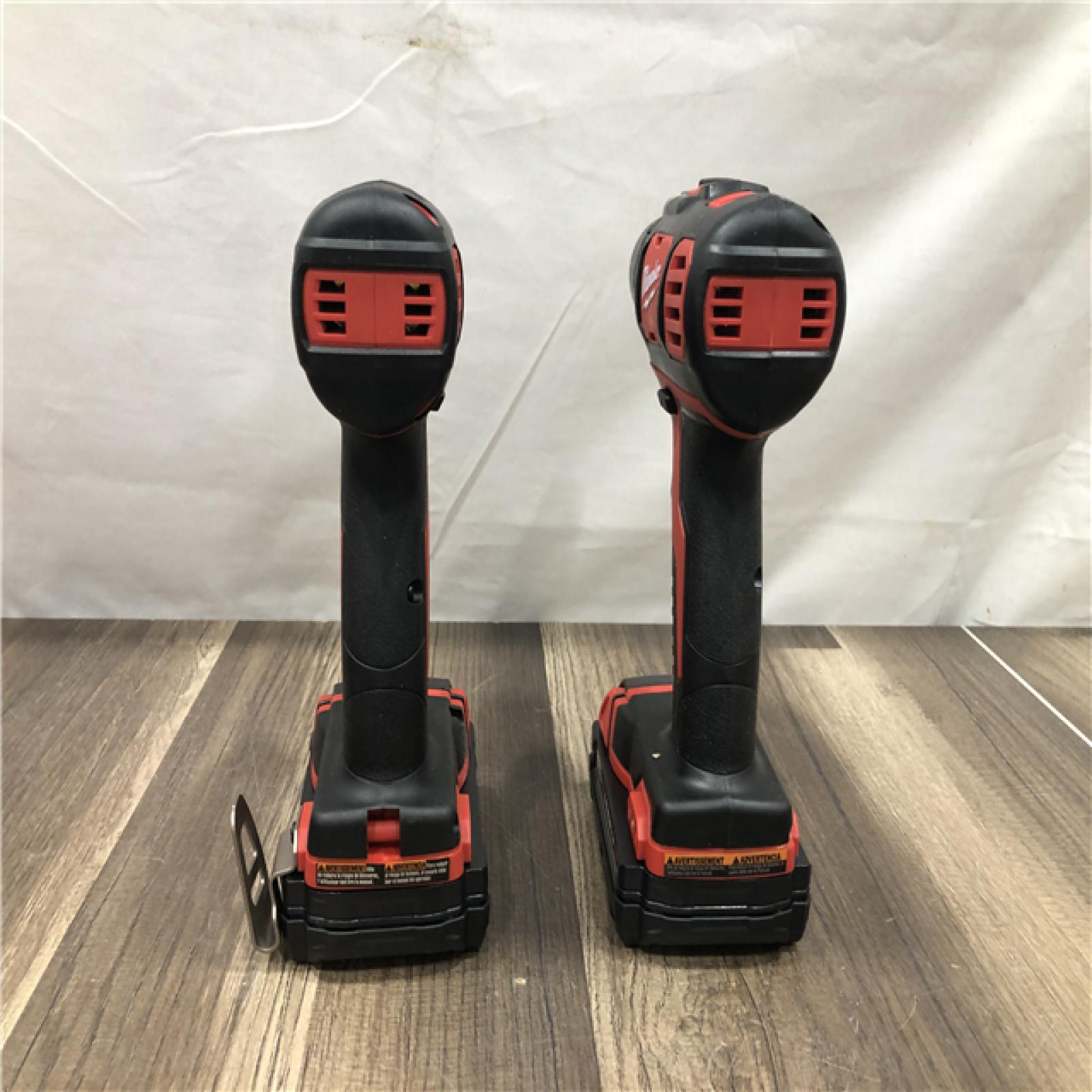 AS-IS Milwaukee M18 18V Lithium-Ion Cordless Drill Driver/Impact Driver Combo Kit