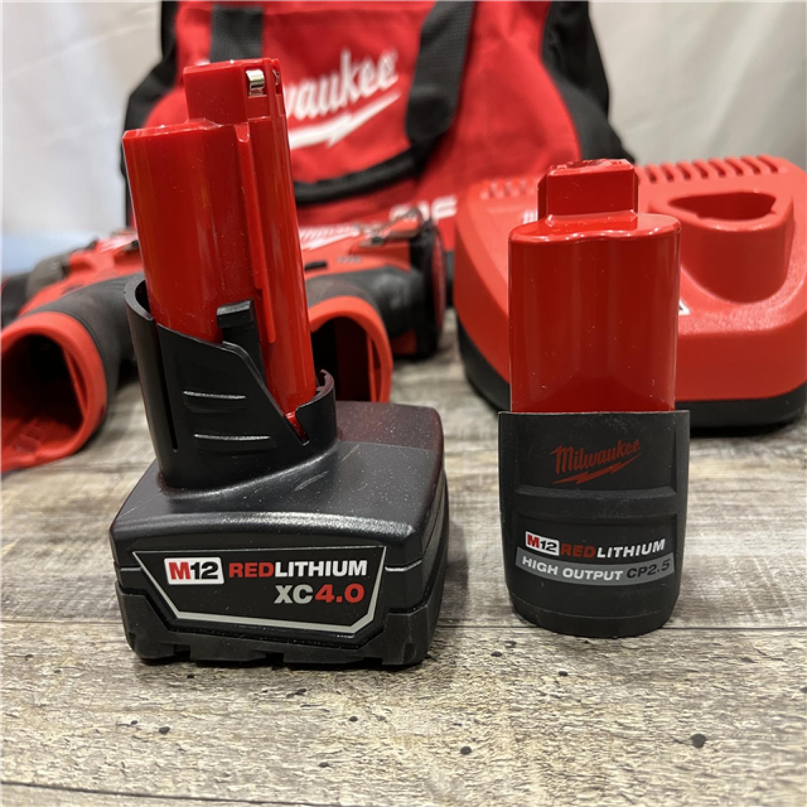 AS-IS Milwaukee FUEL 12-Volt Lithium-Ion Brushless Cordless Hammer Drill and Impact Driver Combo Kit