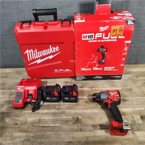 HOUSTON LOCATION - AS-IS (APPEARS LIKE NEW) Milwaukee 2904-22 Hammer Drill Driver Kit with Batteries  Charger & Tool Case  Red