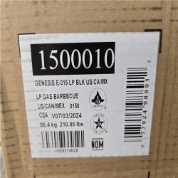 DALLAS LOCATION- WEBER Genesis E-315 3-Burner Liquid Propane Gas Grill in Black with Cast-Iron Grates
