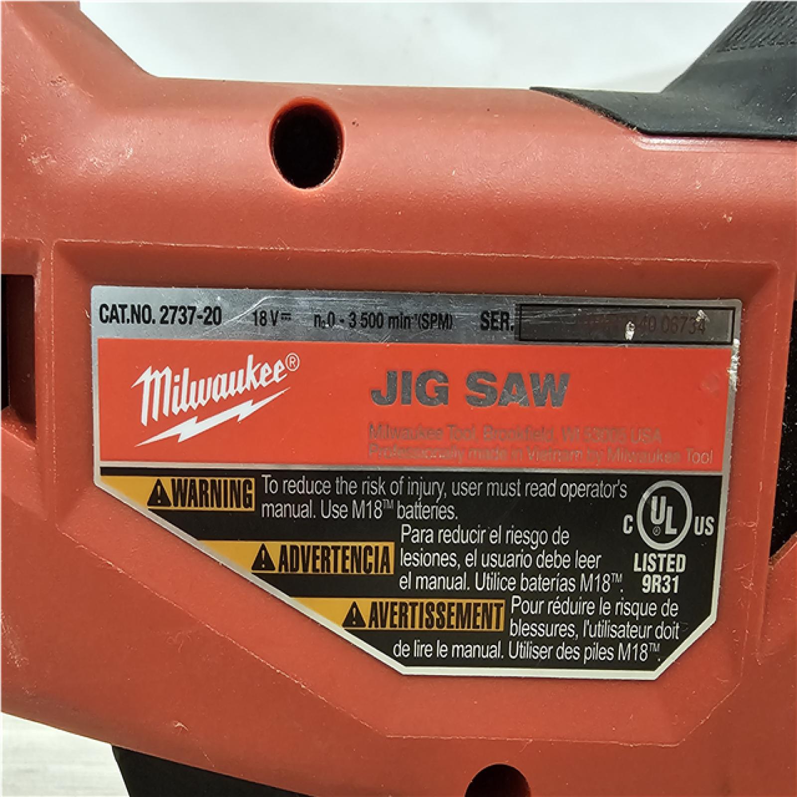 AS-IS Milwaukee FUEL 18V Lithium-Ion Brushless Cordless Jig Saw (Tool-Only)