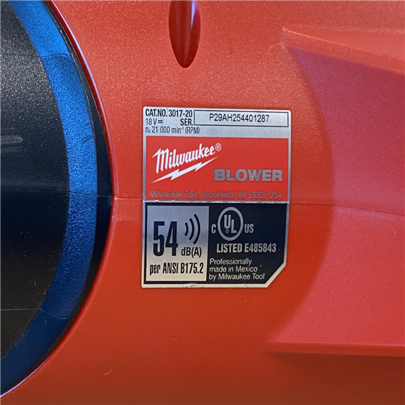 AS-IS Milwaukee FUEL 120 MPH 500 CFM 18V Lithium-Ion Brushless Cordless Handheld Blower (Tool-Only)