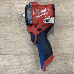 AS-IS Milwaukee FUEL 12V Lithium-Ion Brushless Cordless Stubby 3/8 in. Impact Wrench (Tool-Only)