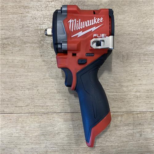 AS-IS Milwaukee FUEL 12V Lithium-Ion Brushless Cordless Stubby 3/8 in. Impact Wrench (Tool-Only)