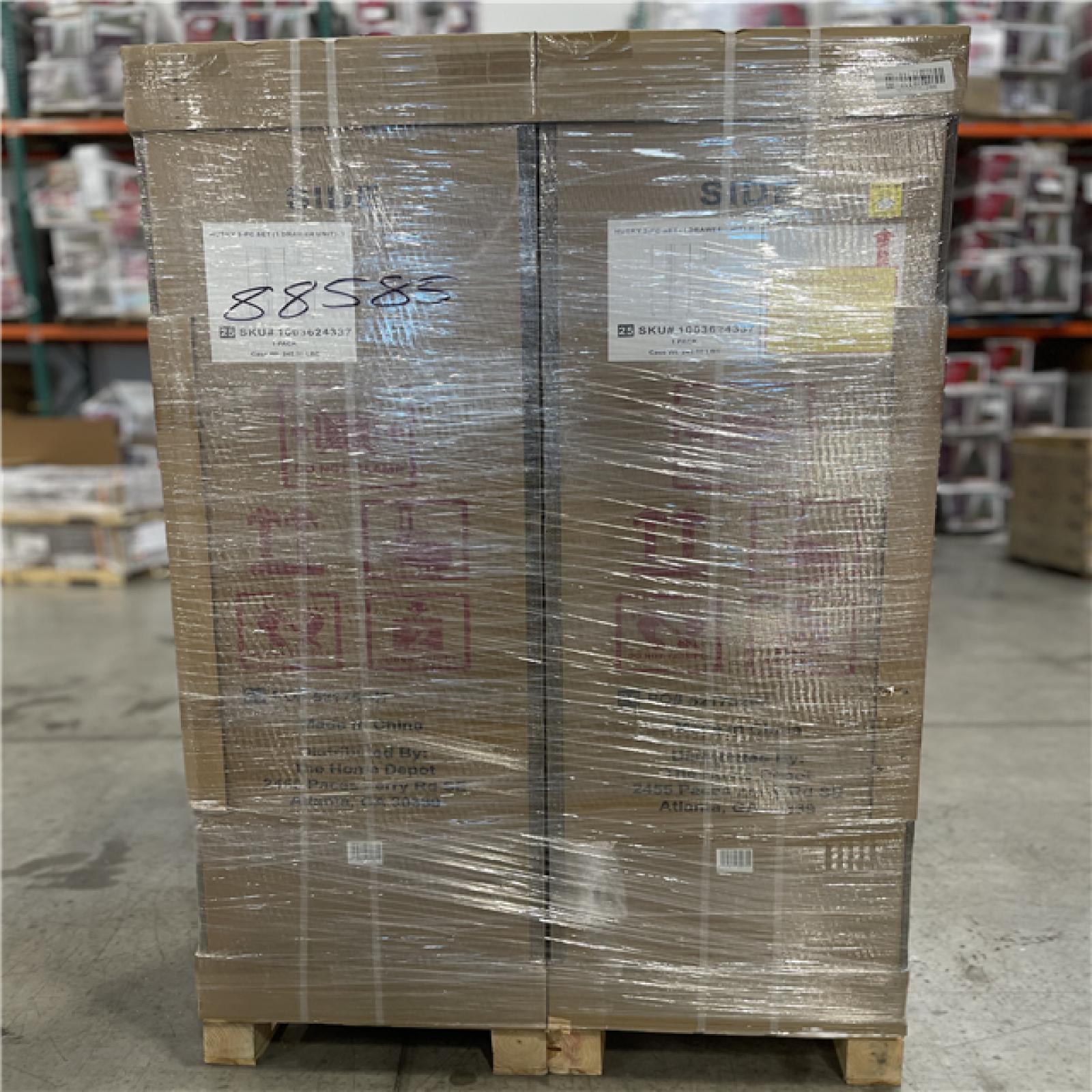 DALLAS LOCATION - Husky 3-Piece Regular Duty Welded Steel Garage Storage System in Black PALLET-(2 UNITS)