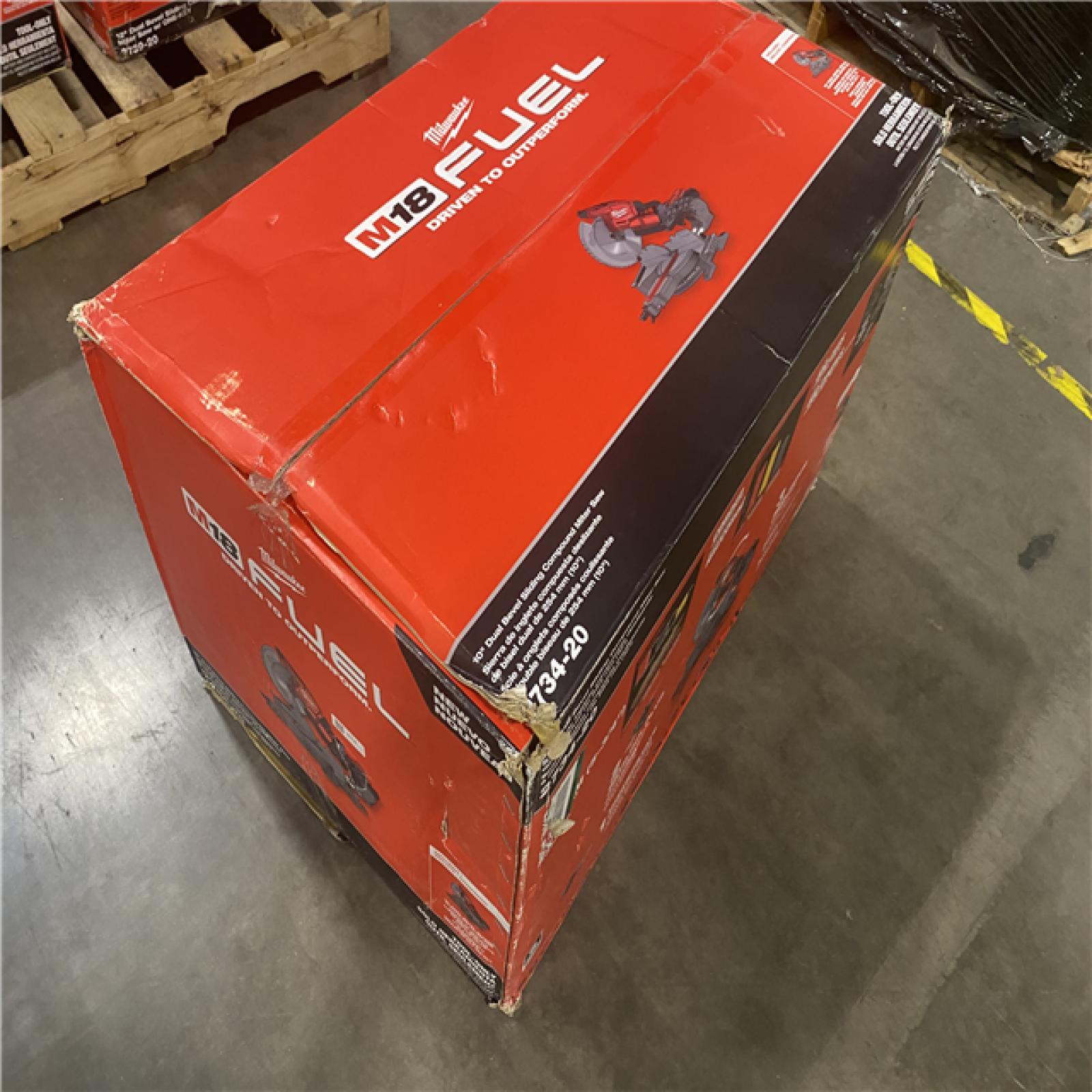 As-Is- Milwaukee M18 FUEL Brushless Cordless 10 in. Dual Bevel Sliding Compound Miter Saw (Tool-Only)