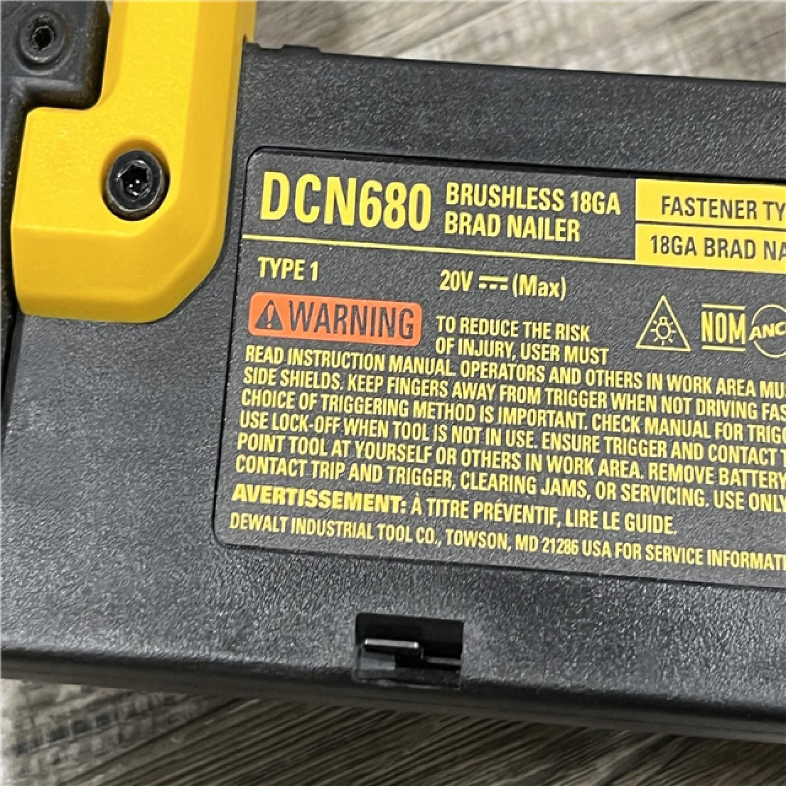 AS-IS DEWALT 20V MAX XR Lithium-Ion Electric Cordless 18-Gauge Brad Nailer (Tool Only)