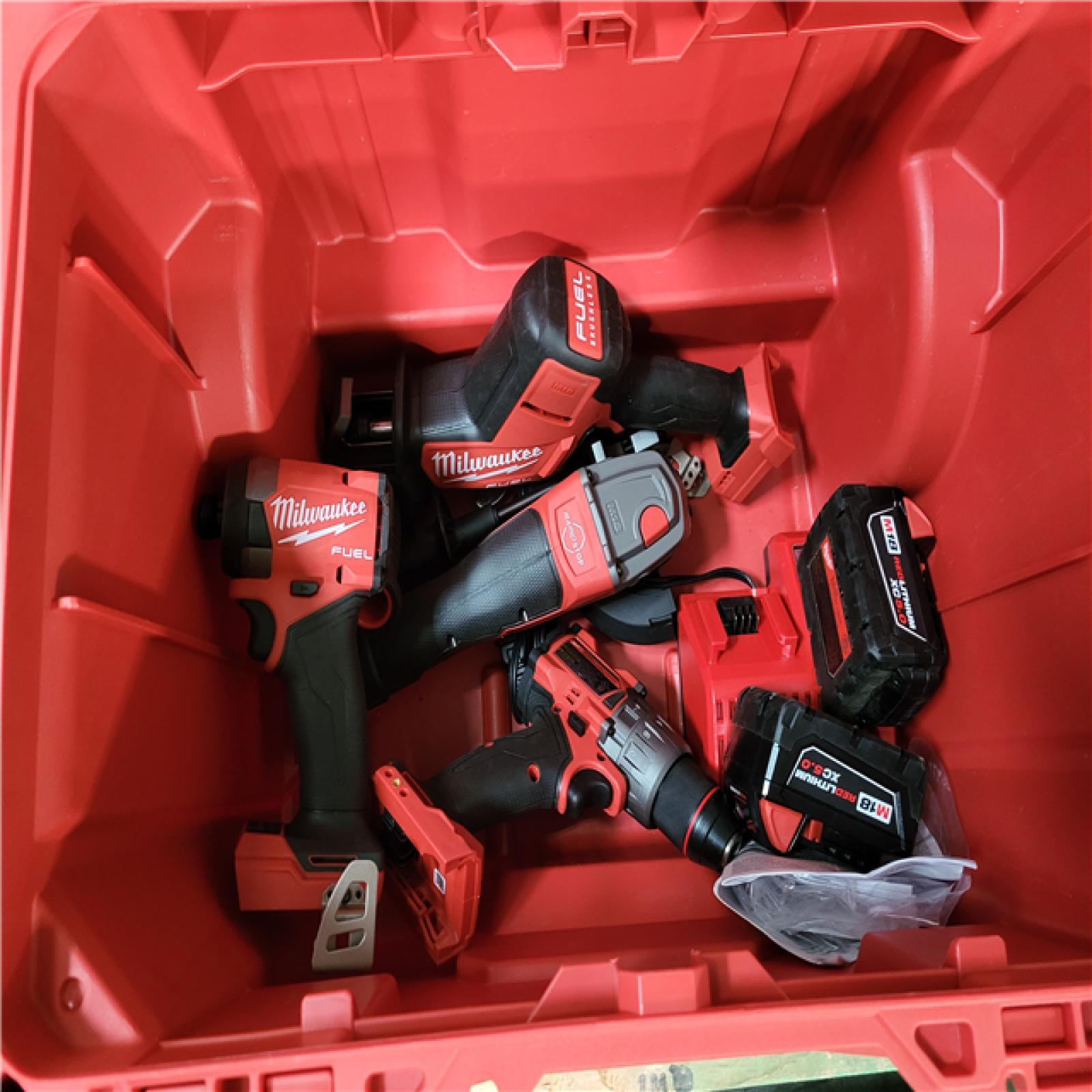 CALIFORNIA AS-IS MILWAUKEE M18 4-TOOL PACKOUT KIT