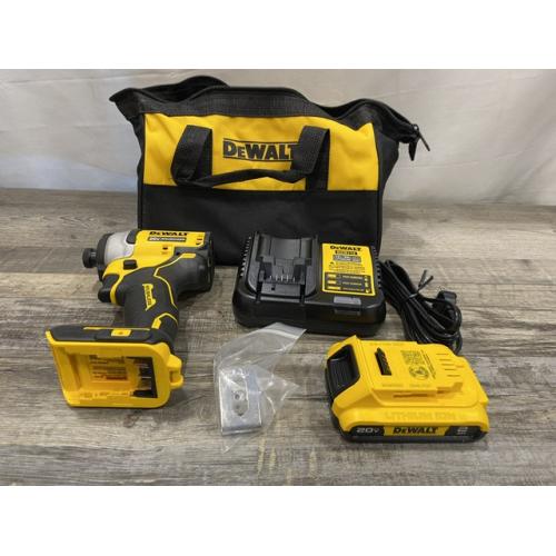 AS-IS DEWALT Atomic 20V Max Lithium-Ion Brushless Cordless Compact 1/4 in. Impact Driver Kit