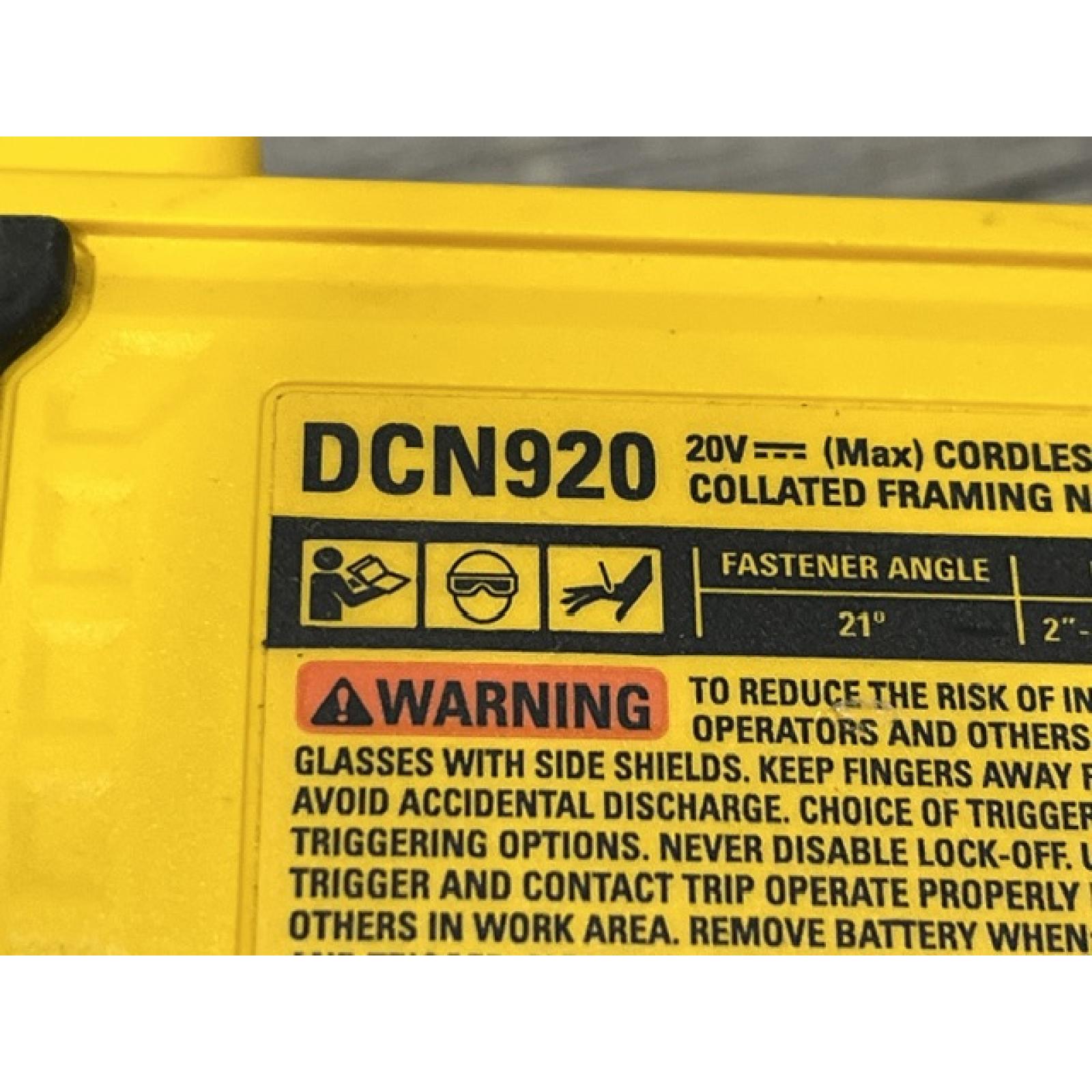 AS-IS DEWALT 20-Volt 21° Cordless Framing Nailer (Tool-Only)