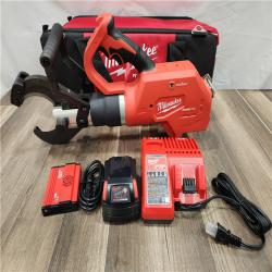 AS-IS Milwaukee M18 18V Lithium-Ion Cordless FORCE LOGIC 3 in. Underground Cable Cutter W/ (1) 5.0Ah Battery, Charger, Tool Bag