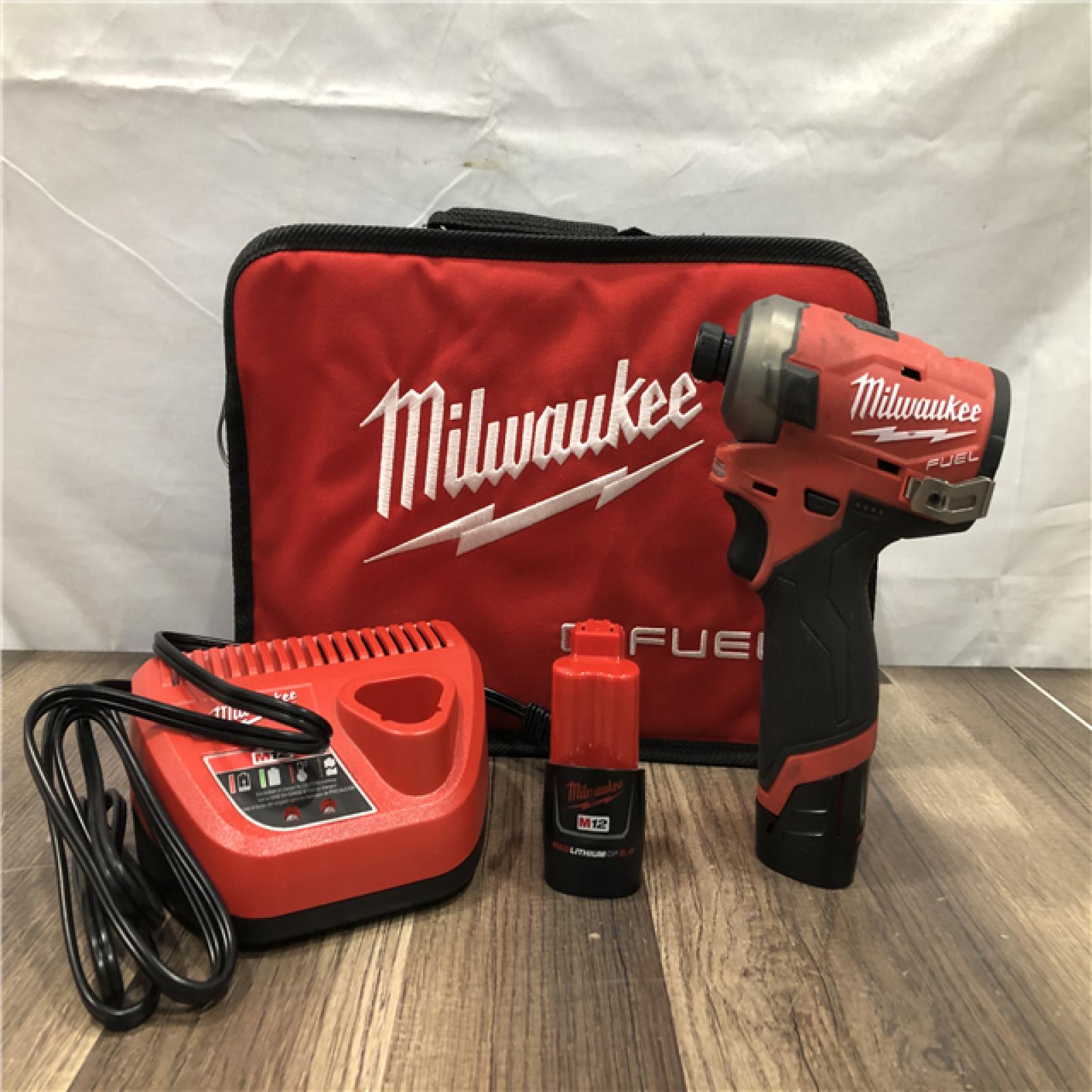 AS-IS Milwaukee FUEL SURGE 12V Lithium-Ion Brushless Cordless 1/4 in. Hex Impact Driver Compact Kit