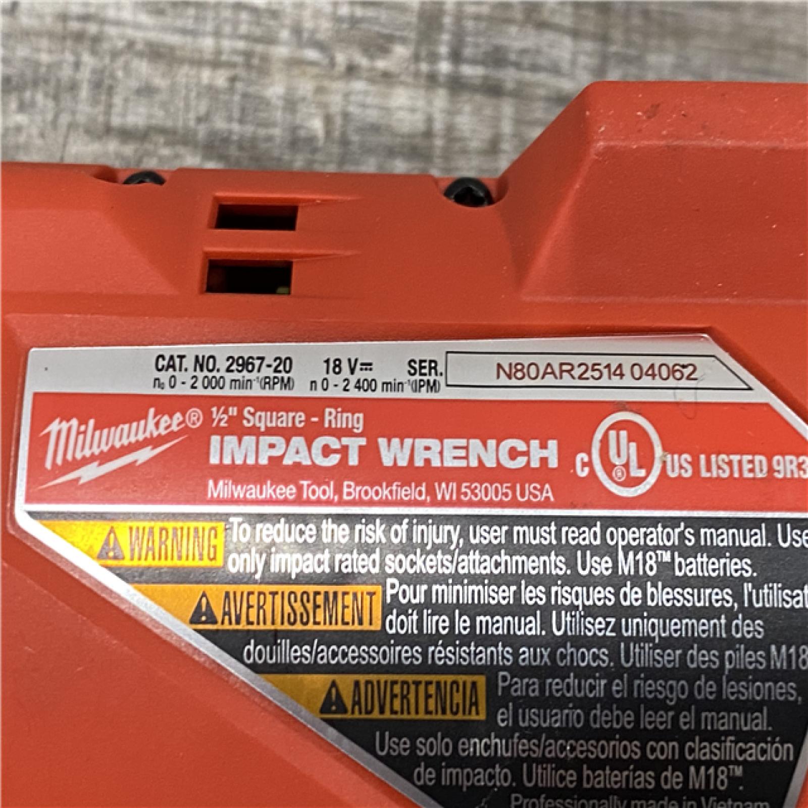 AS-IS Milwaukee FUEL 18V Lithium-Ion Brushless Cordless 1/2 in. Impact Wrench with Friction Ring (Tool-Only)