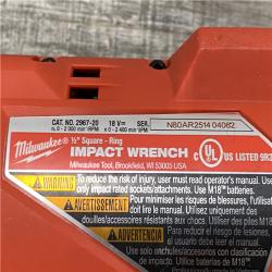 AS-IS Milwaukee FUEL 18V Lithium-Ion Brushless Cordless 1/2 in. Impact Wrench with Friction Ring (Tool-Only)