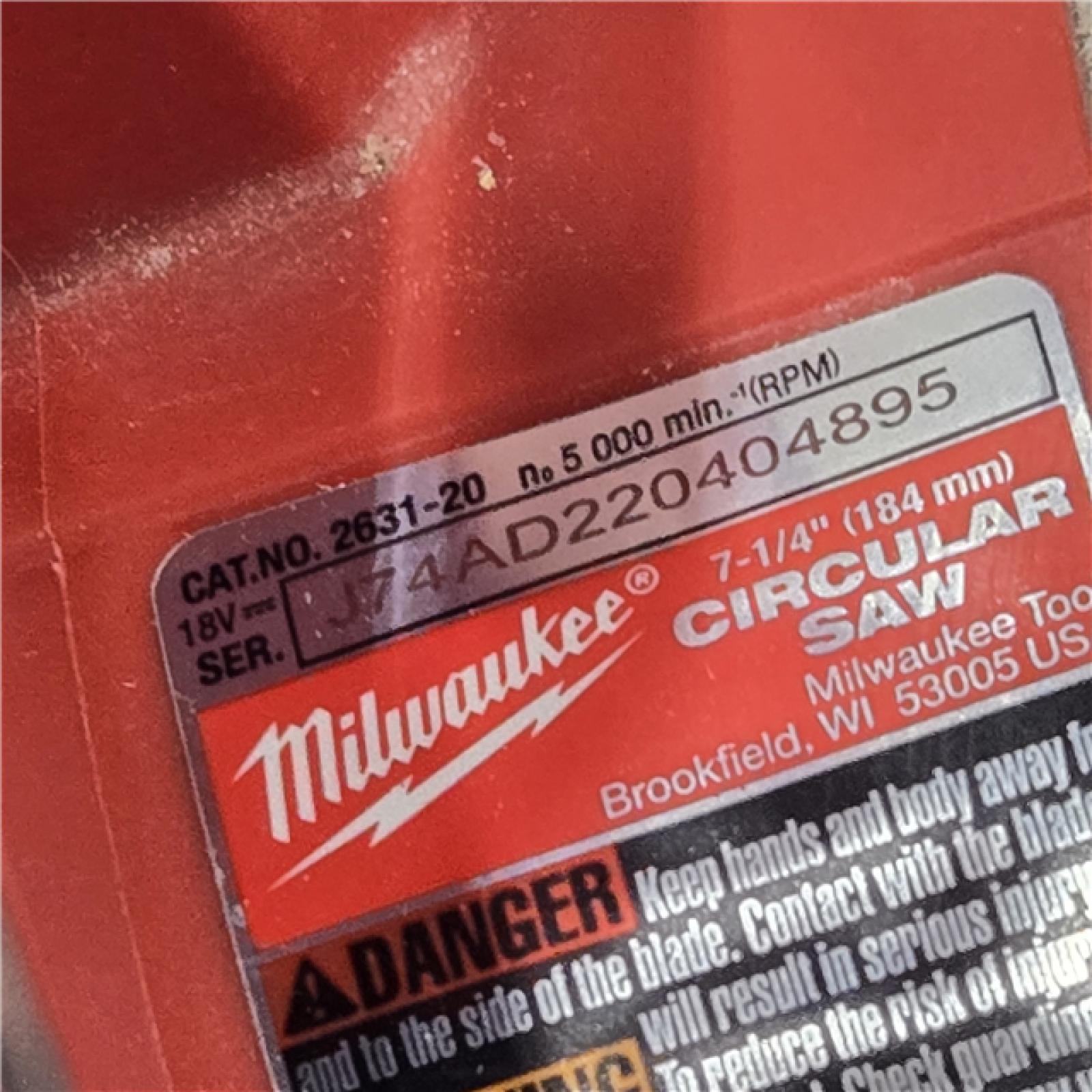 AS-IS Milwaukee 7-1/4 18V Brushless Circular Saw 2631-20 (Bare Tool)