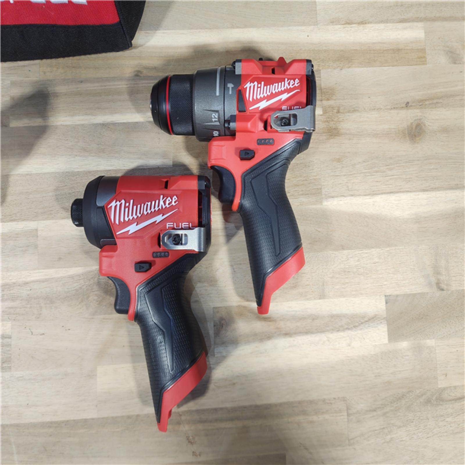 HOUSTON LOCATION - AS-IS (APPEARS LIKE NEW) Milwaukee 3497-22 12V Brushless Hammer Drill and Impact Driver Combo Kit