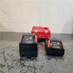 AS-IS- Milwaukee 18-Volt Lithium-Ion Starter Kit with One 5.0 Ah and One 2.0 Ah Battery and Charger