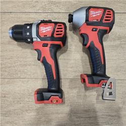 AS-IS Milwaukee 18V Lithium-Ion Cordless Drill Driver/Impact Driver Combo Kit