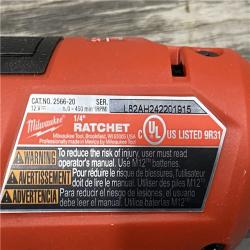 AS-IS Milwaukee FUEL 12V Lithium-Ion Brushless Cordless High Speed 1/4 in. Ratchet (Tool-Only)