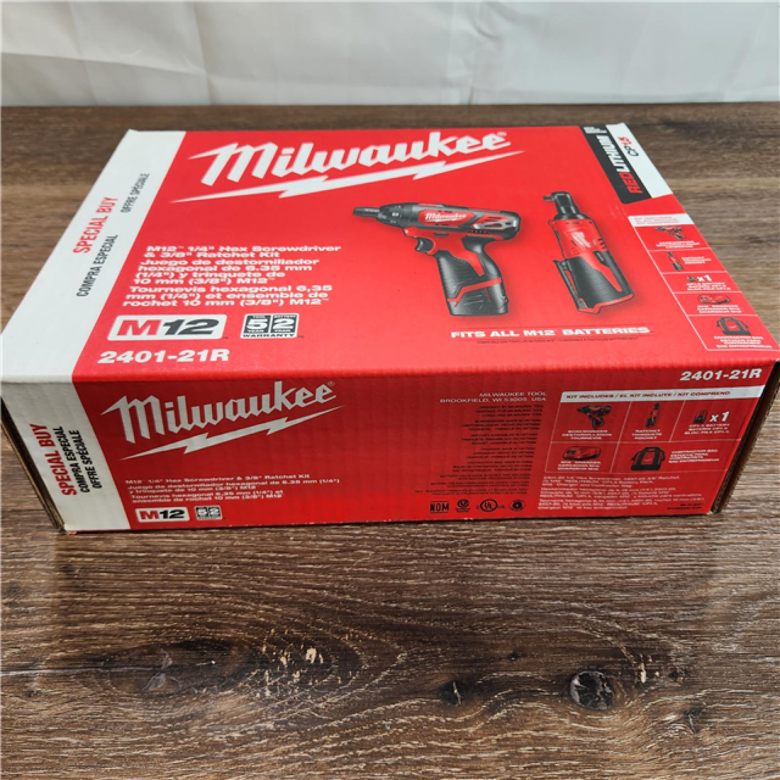 NEW! Milwaukee M12 12-Volt Lithium-Ion Cordless 3/8 in. Ratchet  