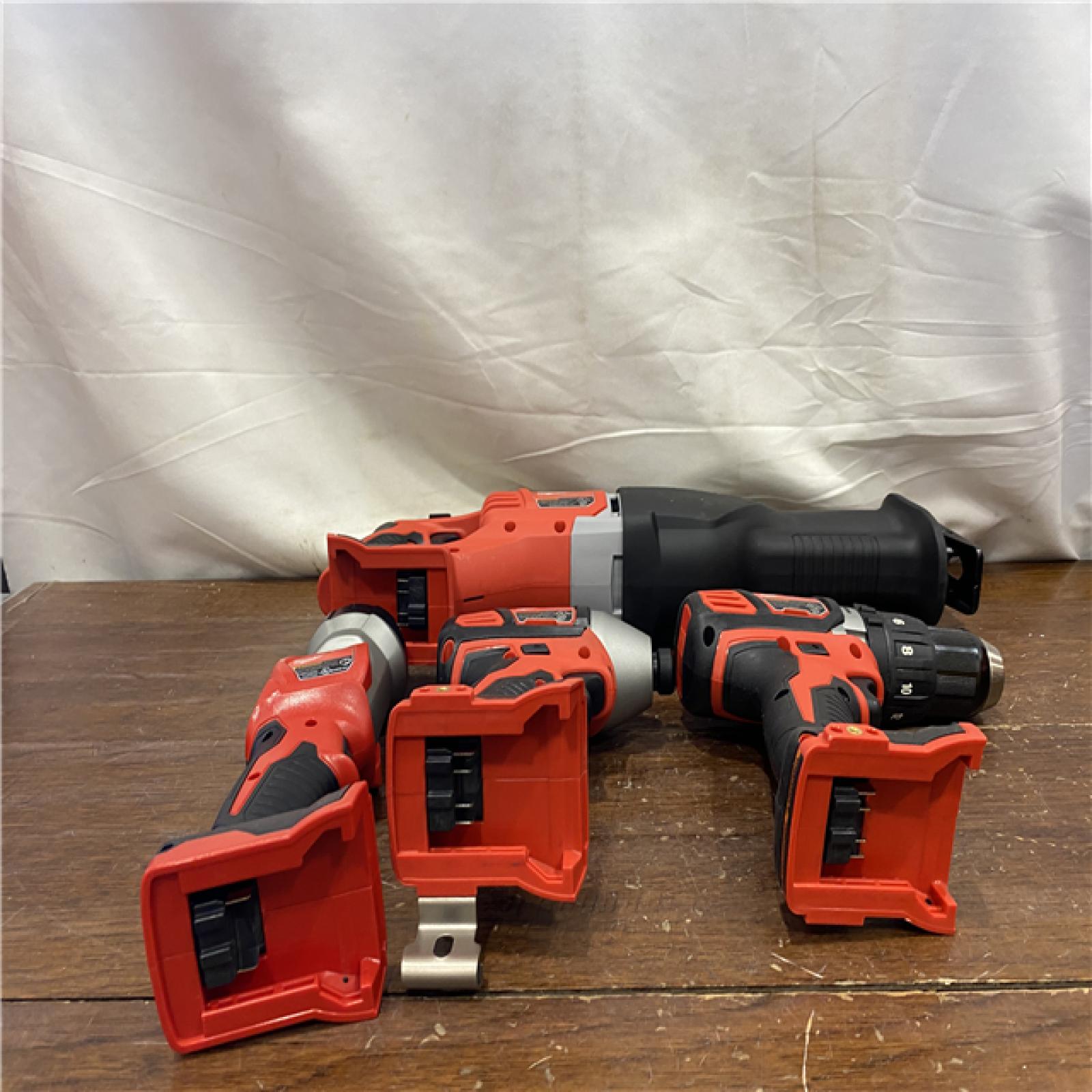 AS-IS MILWAUKEE M18 18V Lithium-Ion Cordless Combo Tool Kit with Two 3.0Ah Batteries, 1-Charger, 1-Tool Bag (4-Tool)
