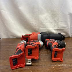 AS-IS MILWAUKEE M18 18V Lithium-Ion Cordless Combo Tool Kit with Two 3.0Ah Batteries, 1-Charger, 1-Tool Bag (4-Tool)