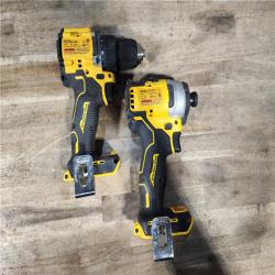 HOUSTON LOCATION - AS-IS Dewalt DCK225D2 20V MAX ATOMIC Brushless Compact Lithium-Ion 1/2 in. Cordless Drill Driver and 1/4 in. Impact Driver Combo Kit with 2 Batteries 2 Ah