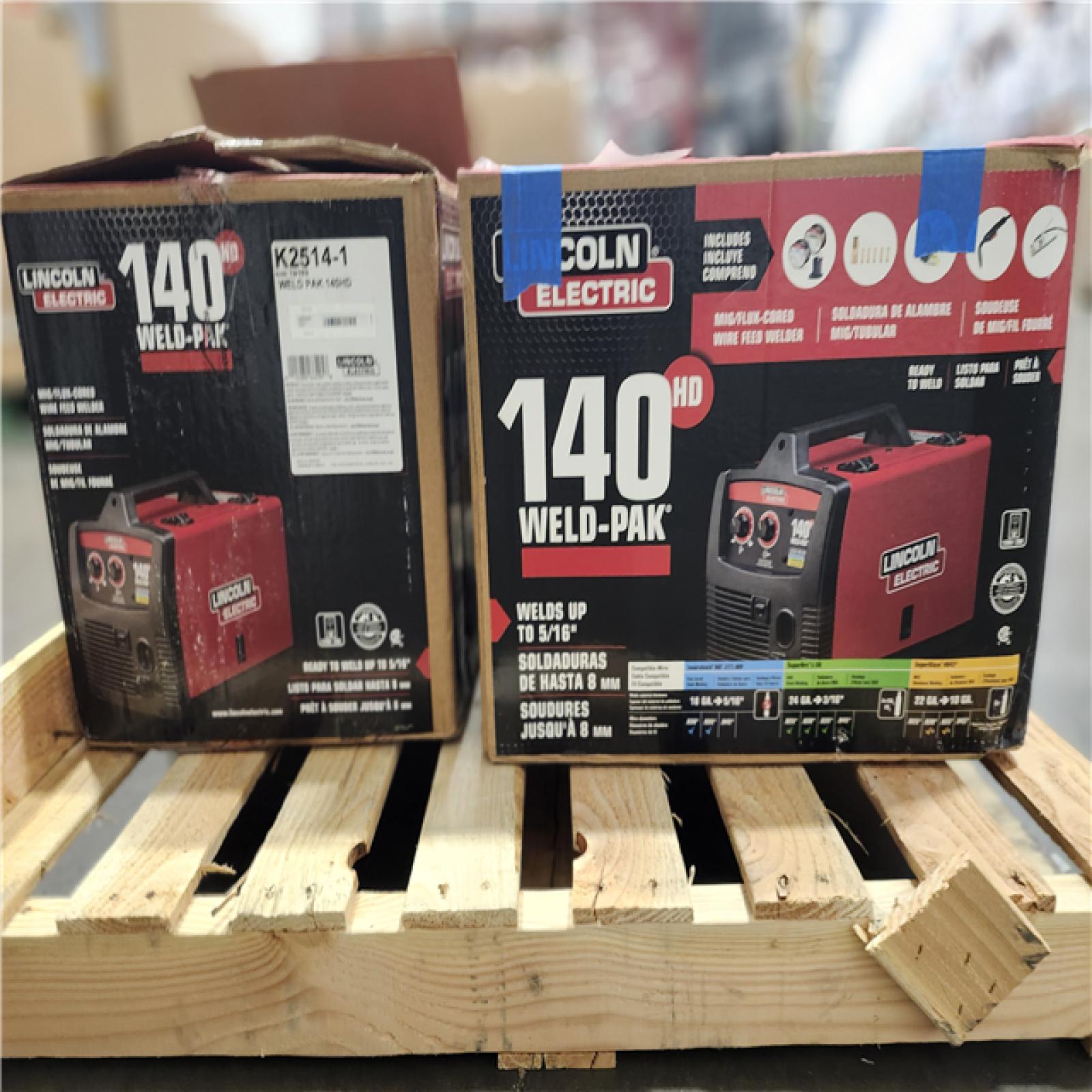 Dallas Location - As-Is Lincoln Electric Weld-Pak 140 Amp MIG Wire Feed Welder (Lot Of 3)